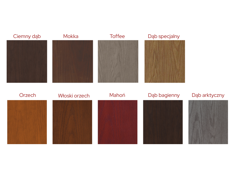 VIKKING lacquered dark wood grain composite door finishes showcasing all available colors for modern and classic European homes